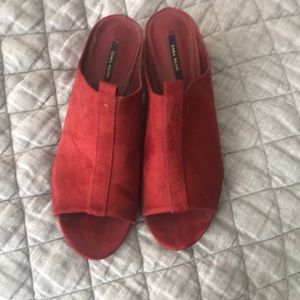 Brand new suede slides